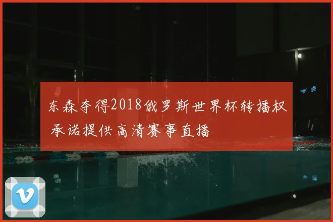 东森夺得2018俄罗斯世界杯转播权 承诺提供高清赛事直播